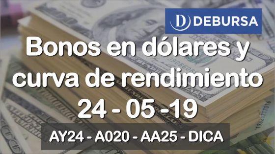Bonos argentinos en dólares al 24 de mayo 2019