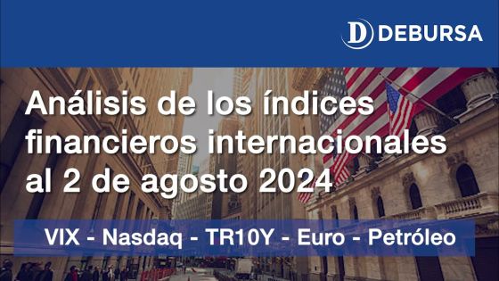 Análisis índices internacionales (Bono del tesoro, dolar, petróleo, VIX, Nasdaq) al 2 de agosto 2024