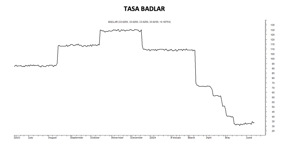 Tasa Badlar al 14 de junio 2024