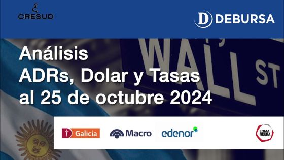 Análisis de los ADRs, dolar y tasas al 25 de octubre 2024