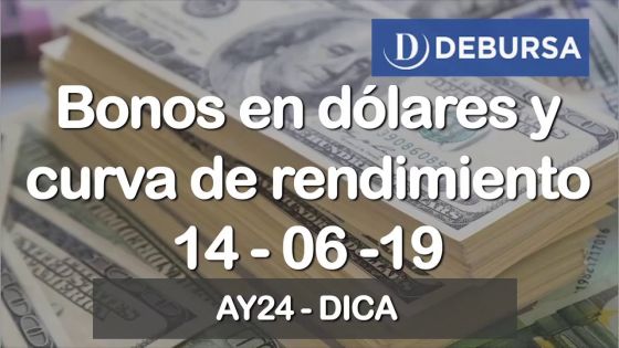 Bonos argentinos en dólares al 14 de Junio 2019