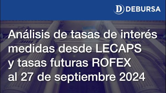 Analisis de tasas  medidas desde LECAPS y tasa ROFEX al 27 de septiembre 2024